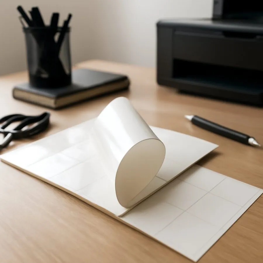 gdzie wykorzystuje się błyszczący papier samoprzylepny w biurze